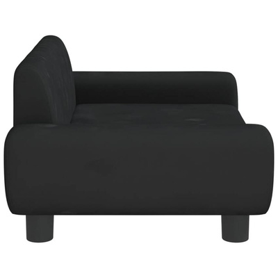 vidaXL Legowisko dla psa, czarne, 70x45x33 cm, aksamitne