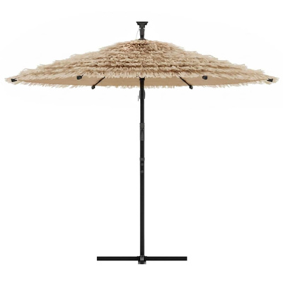 Parasol ogrodowy na stalowym słupku, brązowy, 290x290x238 cm