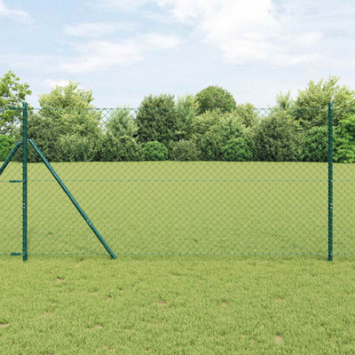 Ogrodzenie łańcuchowe 10 x 1,4 m Stal zielony