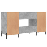 vidaXL Biurko, szarość betonu, 140x50x75 cm, materiał drewnopochodny wariant 8