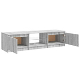 vidaXL Szafka pod TV, z LED, szary dąb sonoma, 140x40x35,5 cm