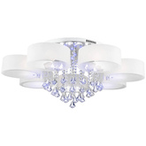 lampa sufitowa led kryształ ANTILA srebrny Nowoczesna