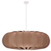 Lampa wisząca CAFEE' skandynawska - z abażurem brązowym mokka 66cm - nowoczesne oświetlenie sufitowe do salonu i jadalni E27