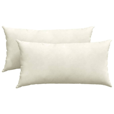 Poduszki na sofę 2 pcs Kremowy 80 x 40 cm Tkanina sztruksowa