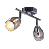 Lampa sufitowa MILTON listwa ze szklanymi kloszami regulowana 2-punktowa do kuchni