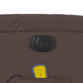 vidaXL Rozkładany fotel masujący, elektryczny, brązowy, sztuczna skóra