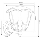 Ogrodowa oprawa elewacyjna kinkiet IMMA BLACK UP E27 czarny IP44 EDO777378 EDO Solutions