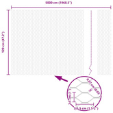 Ogrodzenie heksagonalne 1,2 x 50 m PVC Szary