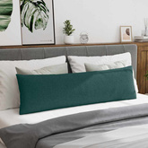 Poduszki na sofę 2 pcs Ciemna zieleń 145 x 40 cm tkanina