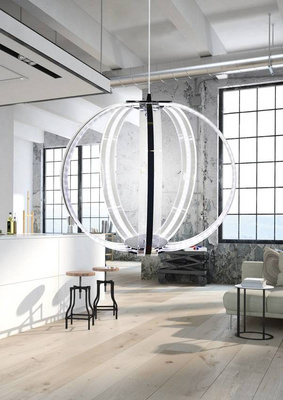 Lampa wisząca kula z pasków LED biały zimny 35W Cansas Candellux 31-43955