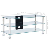 vidaXL Szafka pod TV, przezroczysta, 90x40x40 cm, hartowane szkło