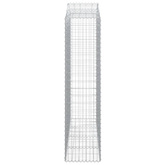 Kosze gabionowe, 5 szt, 200x50x200/220 cm, galwanizowane żelazo