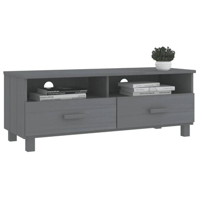 vidaXL Szafka pod TV HAMAR, ciemnoszara, 106x40x40 cm, drewno sosnowe