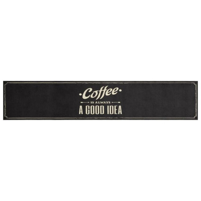 Dywanik kuchenny z napisem Coffee, 60x300 cm, aksamitny vidaXL