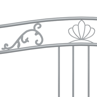 Sofa z wysuwaną ramą łóżka, szara, metalowa, 90x200 cm