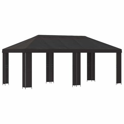 Altana ogrodowa 6 x 3 m antracytowy Poliester i Stal 190