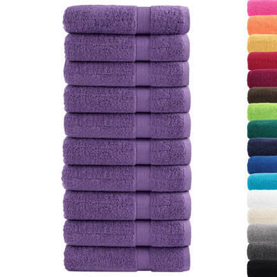 Ręczniki premium SOLUND 10 szt. fioletowe, 70x140 cm, 600 g/cm?