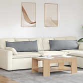 Poduszki na sofę 2 pcs Jasnoszary 120 x 40 cm tkanina