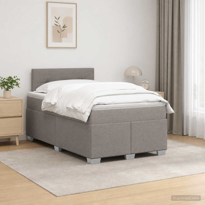 Łóżko Box Spring z materacem i LED Ciemnoszary 120 x 190 cm