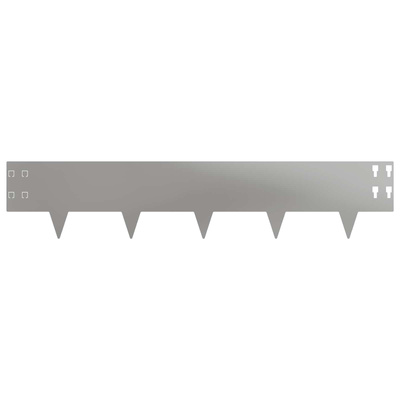 Krawężnik do trawnika 10 szt. 100 x 20 cm Stal srebrny