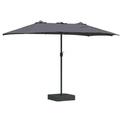 Parasolka ogrodowa Antracyt 385 x 209 x 244 cm Poliester