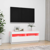 vidaXL Szafka pod TV z oświetleniem LED, biała, 100x35x40 cm