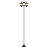 Lampion z 3 głowicami Czarny 16 x 16 x 187 cm Aluminium i ABS
