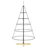 Choinka Stożkowa Świąteczna z podstawą Czarny 126 cm Stal