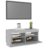 vidaXL Szafka pod TV z oświetleniem LED, szary dąb sonoma, 80x35x40 cm