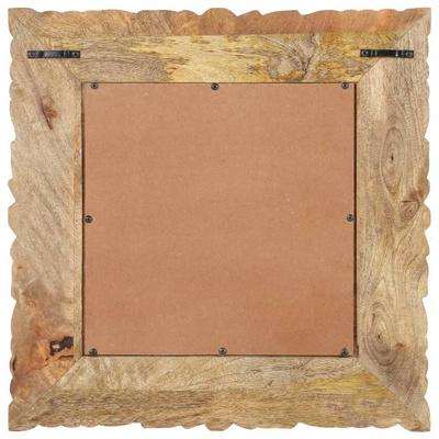 vidaXL Lustro w ramie z litego drewna mango, 50 x 50 cm