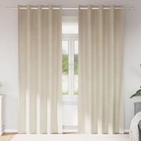 Zasłony zaciemniające 2 pcs Kremowy 140 x 245 cm Aksamit