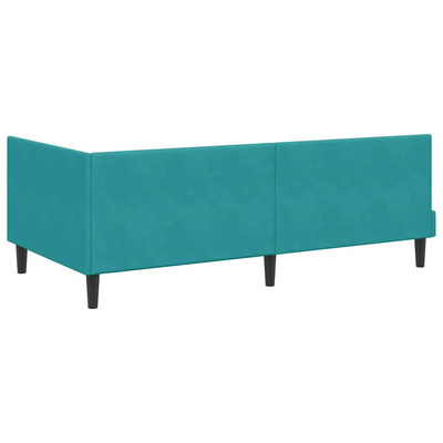 Rama Łóżka Narożnego z Materacem 2 szt. Turkusowy 100 x 200 cm