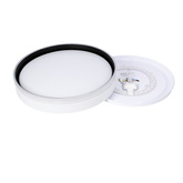 Florida lampa sufitowa plafon biały+czarny 24w led 39 cm klosz biały