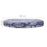 vidaXL Lustro, białe, 50 cm, gumowa opona z odzysku