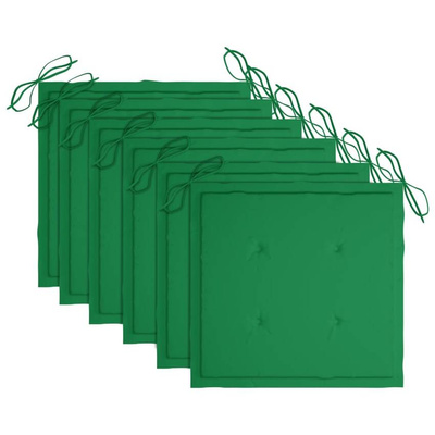 vidaXL Składane krzesła ogrodowe 6 szt., z poduszkami, drewno akacjowe