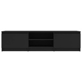 vidaXL Szafka pod TV, czarna, 140x40x35,5 cm, materiał drewnopochodny