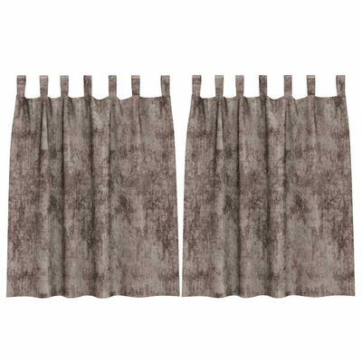 Zasłony z weluru 2 pcs Cappuccino 140 x 140 cm Aksamit
