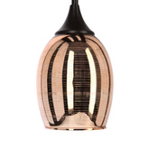 Lampa wisząca miedziana szklany lustrzany klosz Marina Candellux 31-51622