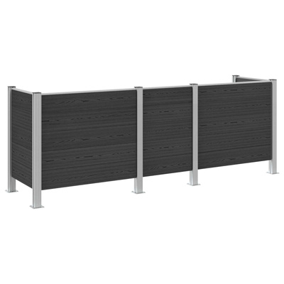 Ogrodzenie na Kosz na Śmieci Szary 315 x 85 x 115 cm