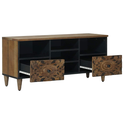 Szafka pod telewizor Brązowy 100 x 33 x 46 cm Drewno z mango