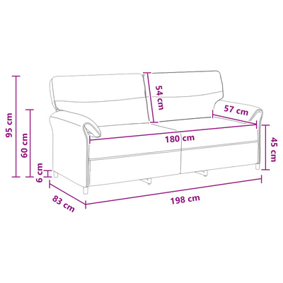 Sofa 100% poliester, metalowa rama, MDF, sklejka