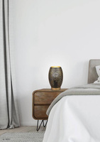 Lampa nocna stołowa ażurowa czarno-złota Venus 41-78315