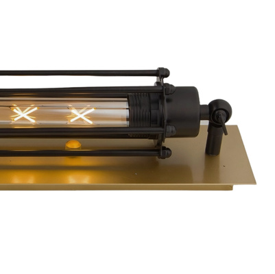 Kinkiet Retro Loft Abigali E27 złoto-czarny