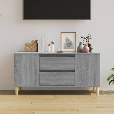 vidaXL Szafka pod TV, szary dąb sonoma, 102x44,5x50 cm
