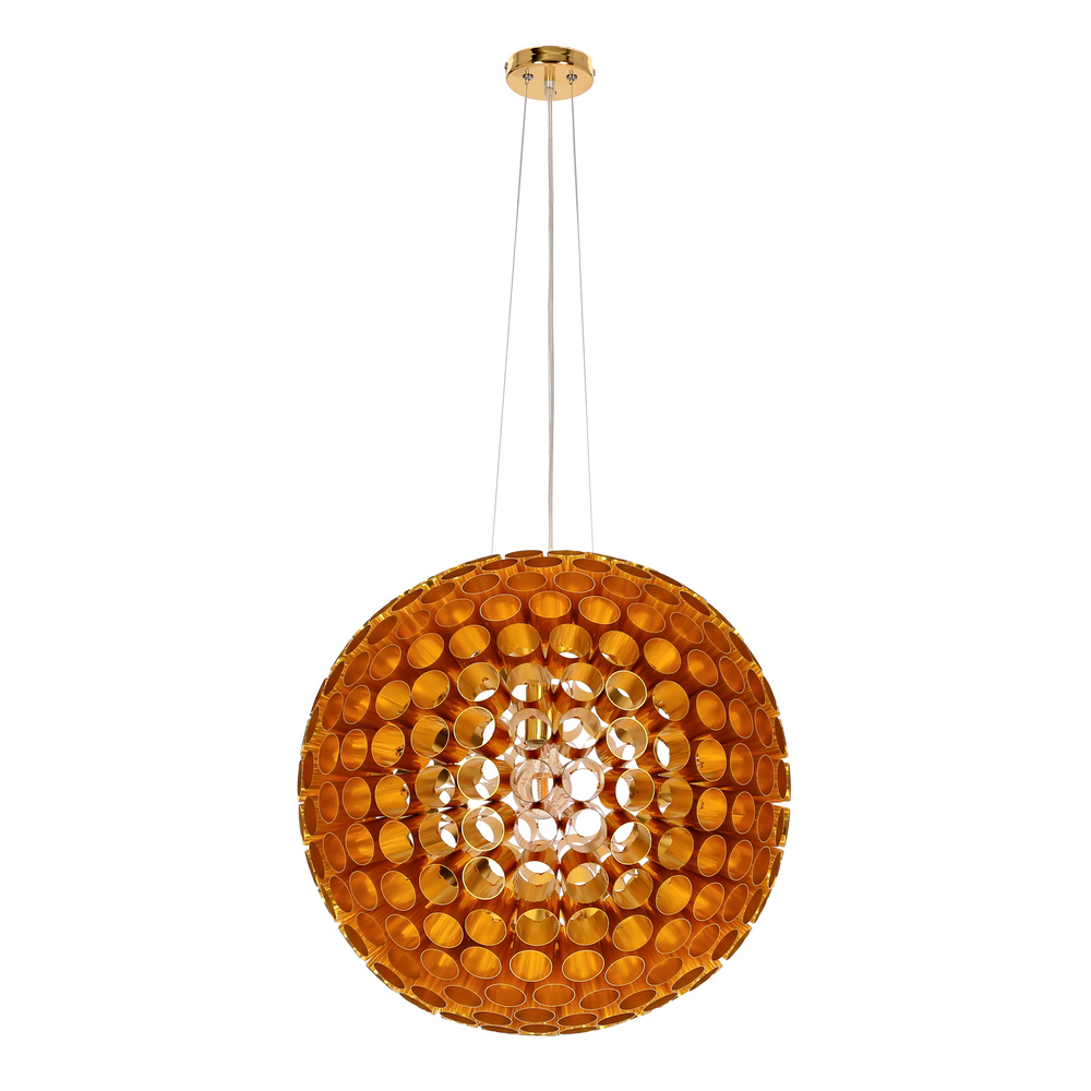 Lampa sufitowa miedziana kula z metalowych rurek E27 Abros Candellux 31-09074