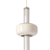 Lampa wisząca Puras G ze szklaną ozdobą pojedyncza LED 15W 3000K do salonu