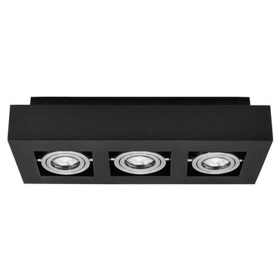 Oprawa sufitowa natynkowa OSMIN 3 Black IP20 kwadratowa potrójna czarny mat EDO777426 EDO Solutions