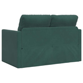 Sofa podłogowa 2-w-1, ciemnozielona, 122x204x55 cm, aksamit