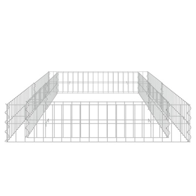vidaXL Podwyższona donica gabionowa, galwanizowana stal, 200x100x20 cm