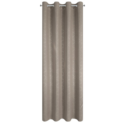 Zasłona Oleta ciemnobeżowa 140x250